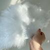 Bridal Feather Hand Fan - Elegant Wedding Accessory for Bachelorette Parties & Ceremonies - Luxe Folding Fan