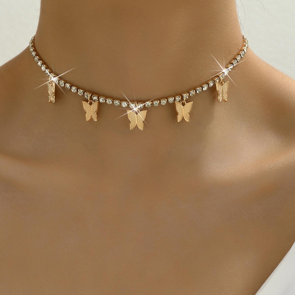 

Модные и популярные женские ожерелья, ожерелья с подвесками в виде бабочек, подарки на День святого Валентина, подарки для друзей, подарки для нее A