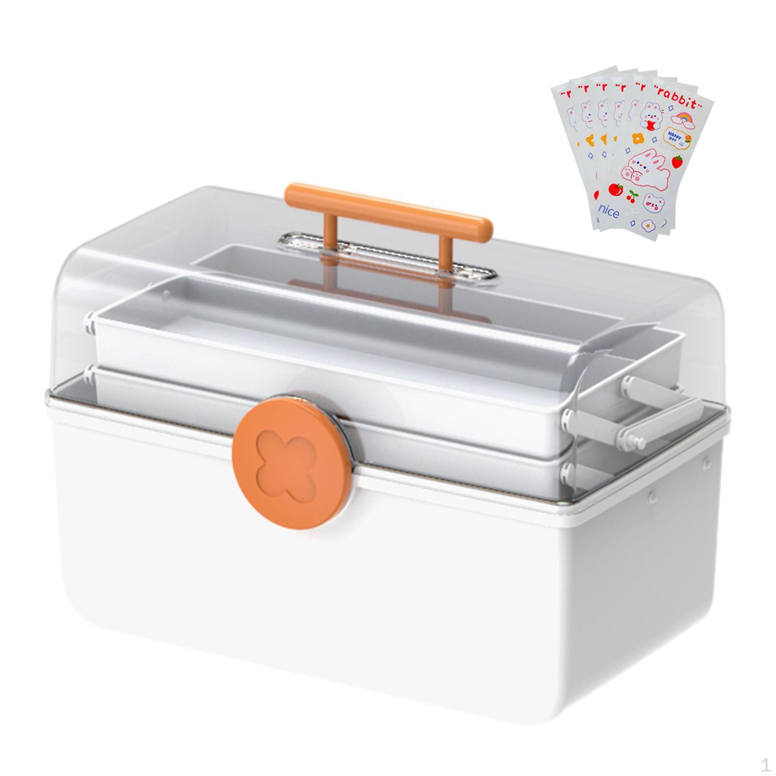 

Компактный ящик для хранения первой помощи с ручкой, 3 отделения, портативный органайзер для путешествий