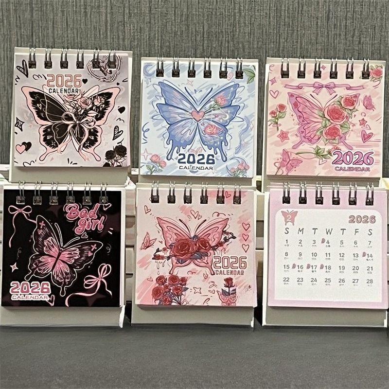 Small Desk Calendar 2026 Standing Flip Weekly Calendar Creative Coil Calendar Planner For Daily Schedule Planning