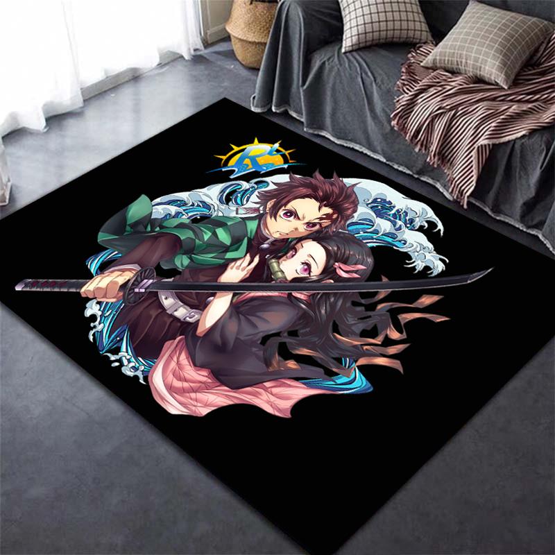 Home Anime Rug Doormat Carpet Bedroom Bath Hallway Kitchen Living Child Play Non-slip Mat Cute Decor Kawaii Room Decor Alfombras