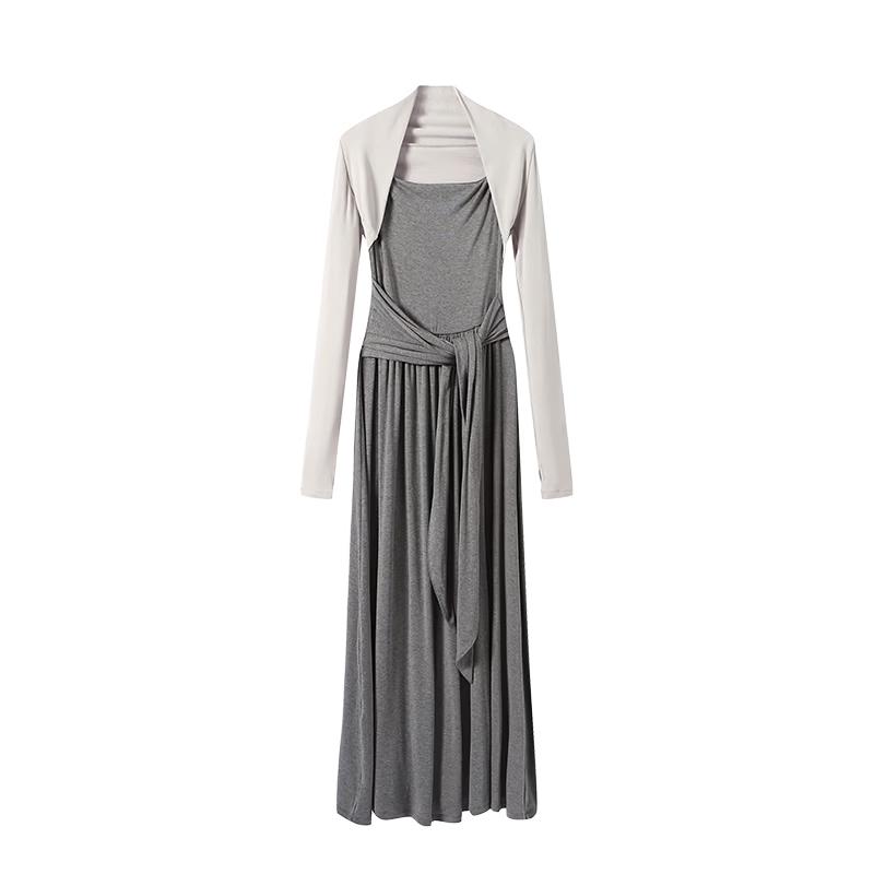 Elegant Tencel Blend Two-Piece Dress Set