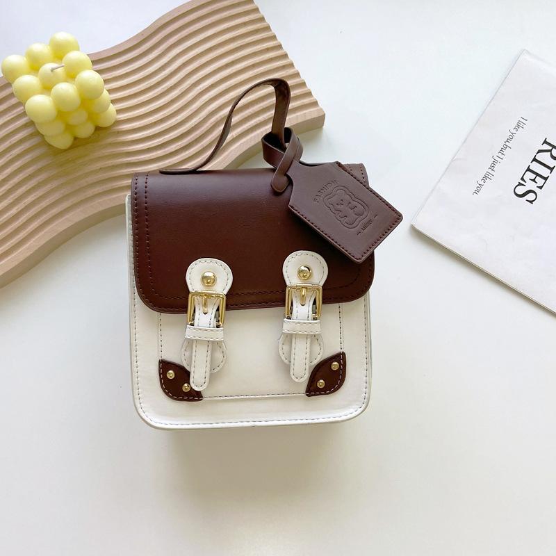 

Винтажные женские сумки Trendyol в корейском стиле, студенческая сумка на плечо, универсальная повседневная маленькая сумка для монет из искусственной кожи 18X16X7cm