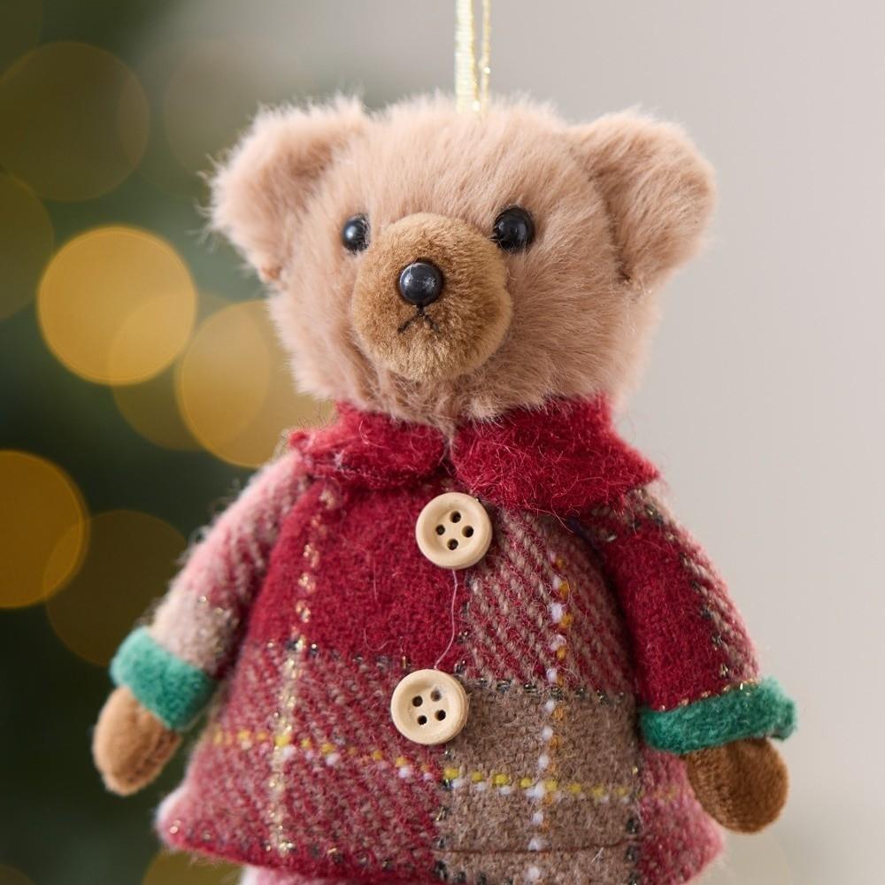 Cute Bear Doll Ornaments Plush Christmas Gift Doll Decorations  Xmas Party