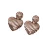 Round love pattern stud earrings, simple trend cold wind earrings, European and American high-end earrings