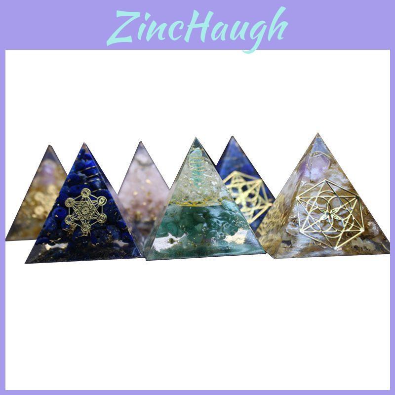 Exquisite Orgonite Pyramid With Distinctive Natural Crystals Ideal For Home Decoration