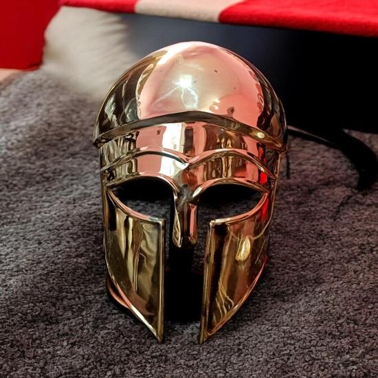 Medieval Wearable Greek Brass Corinthian Helmet with Stand Knight helmet Warrior Helmet Gift For Him