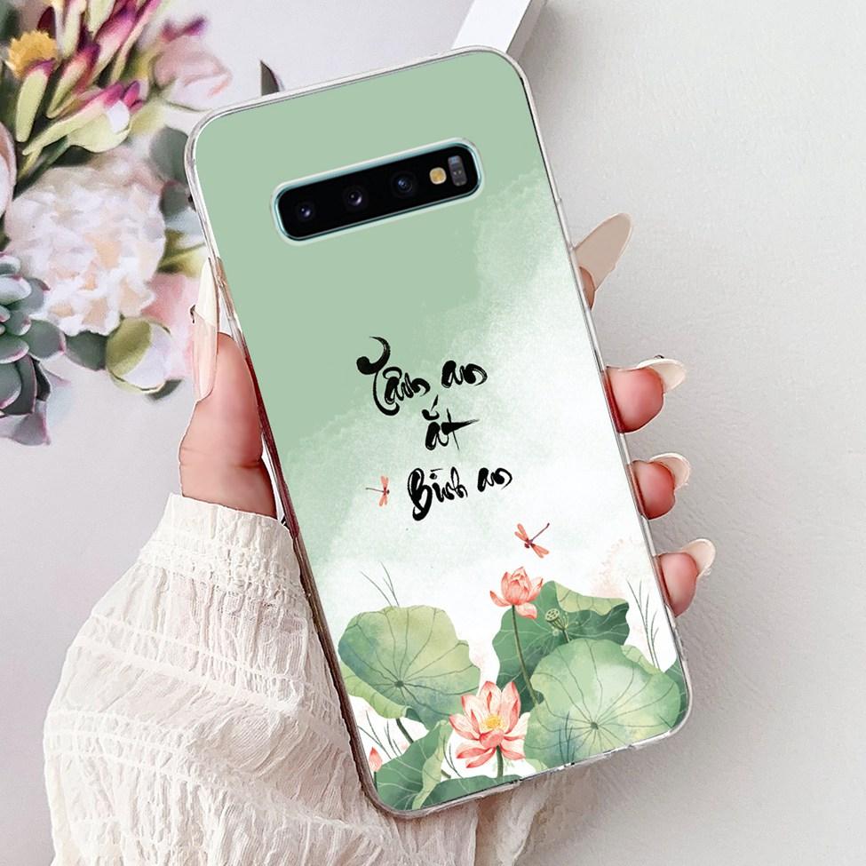For Samsung S10 Plus Case SM-G975F Cute Kawaii Fashion Flowers Luxury Cool Painted Soft Cover For Samsung Galaxy S10+ Phone Case