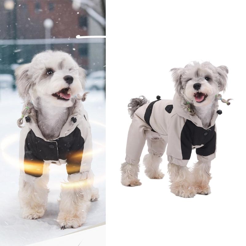 Waterproof Winter Dog Coat with Four Leg Design Fashion Down Jackets For Cold Weather Outdoor Activity Breeds Outerwear