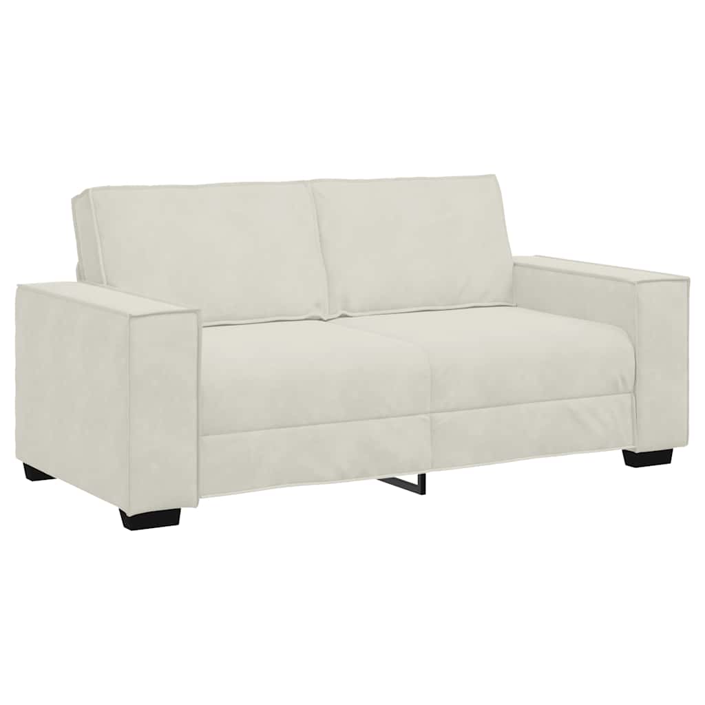 2 Seater Sofa Cream 180 X 78 X 84 Cm Velvet