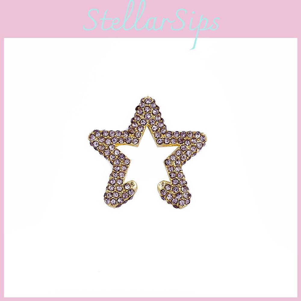 Trendy slitová hvězda náušnice manžeta barevný design není potřeba piercingu pro ženy