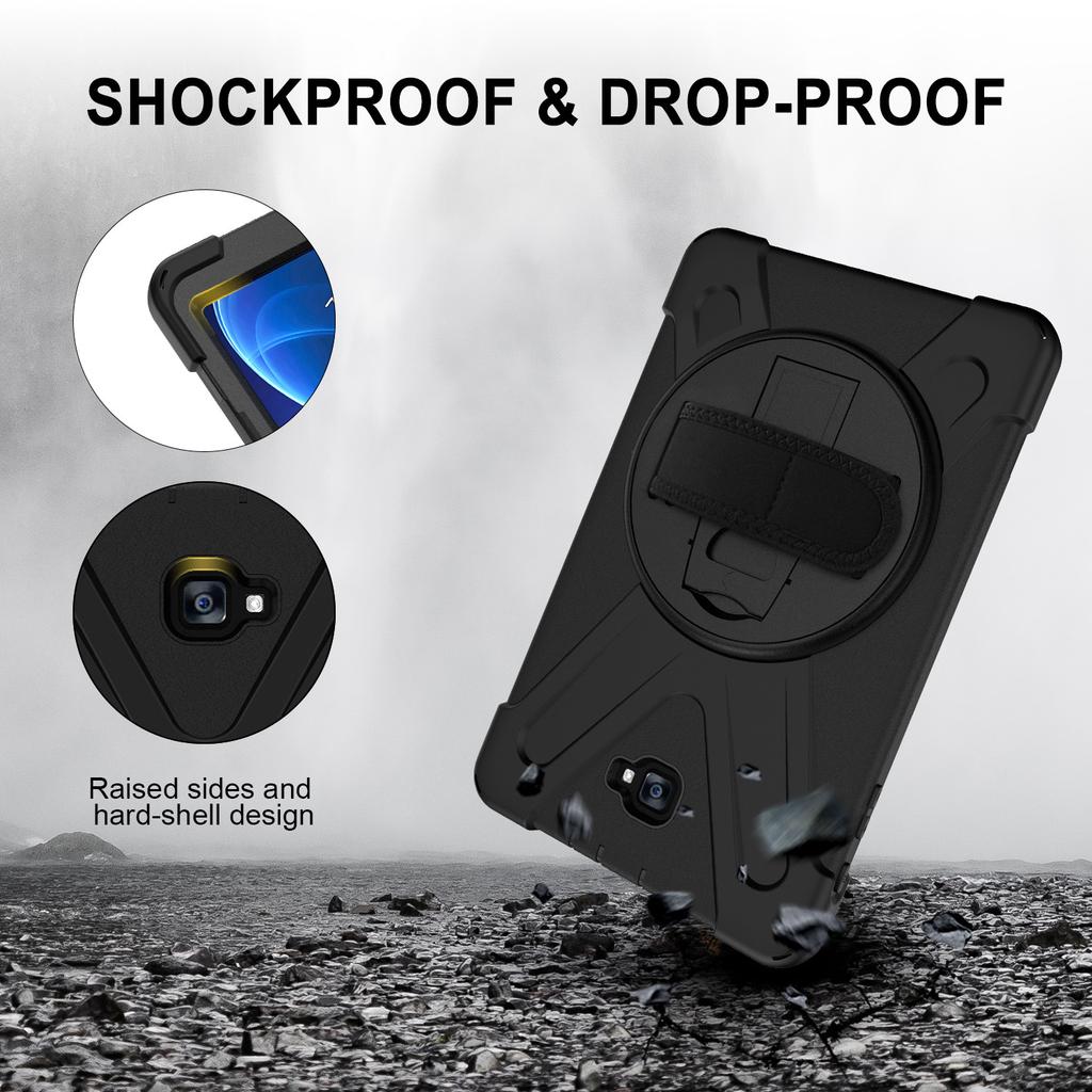 Suitable for Samsung SM-T580 Pirate King Hand Strap Stand Tablet Protective Case T585 Silicone Protective Shell