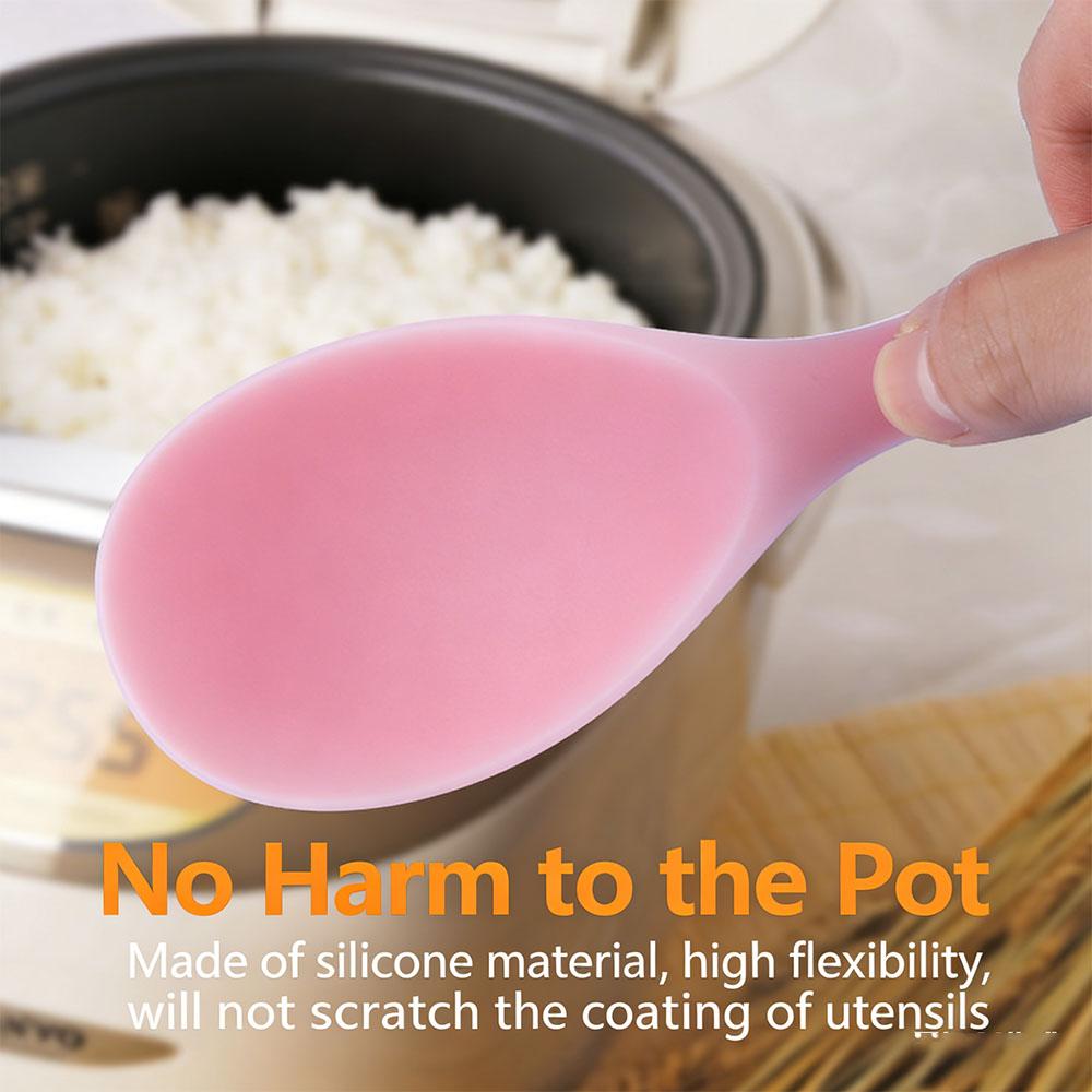 Food Grade Silicone Rice Spoon - Non-Stick & Heat Resistant for Rice Cooker