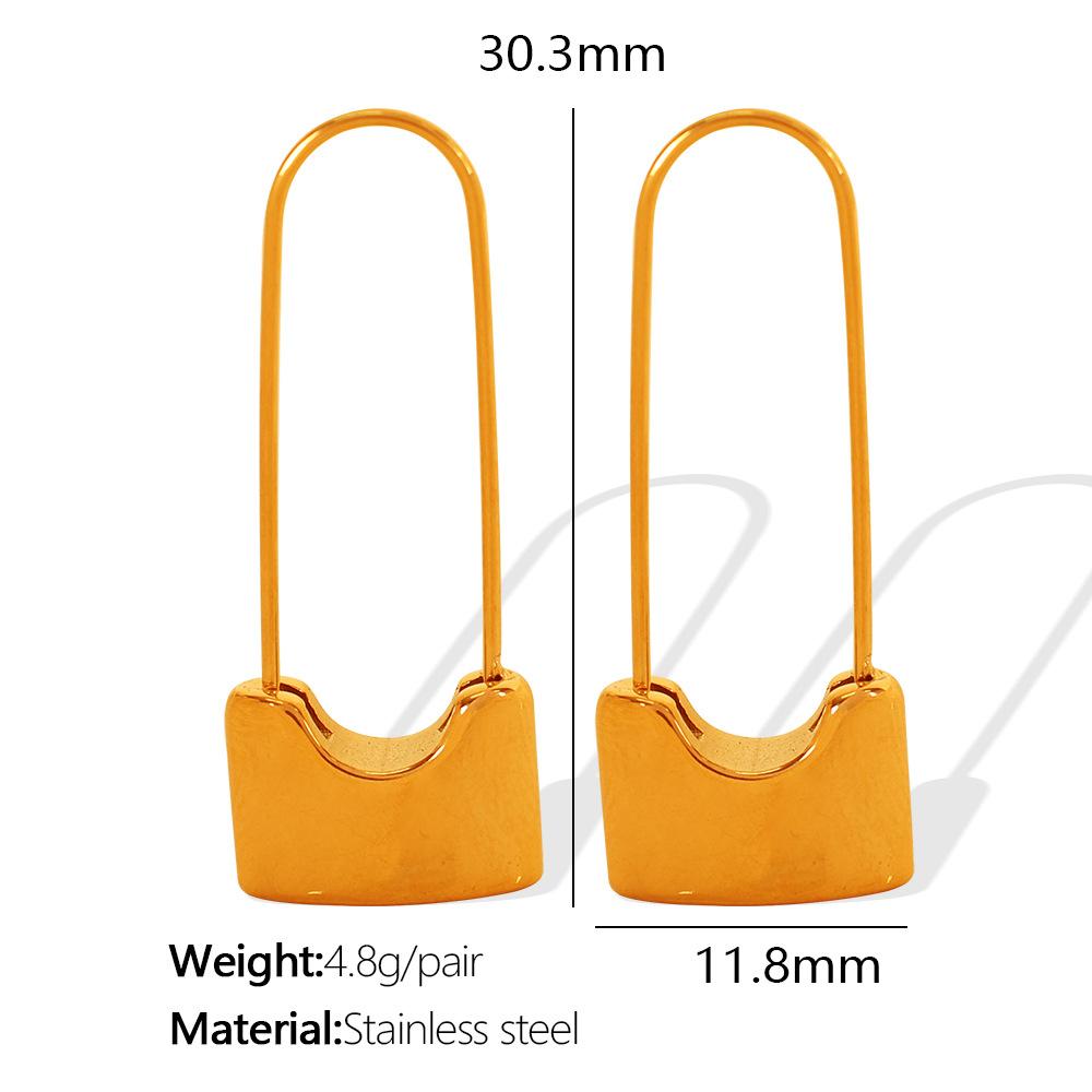 Простые серьги-гвоздики с замком, серьги-гвоздики, ювелирные изделия оптом, уличный стиль, женские