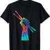 Drummer Drum Kit Tie Dye Hippie Drummer Gift T-Shirt