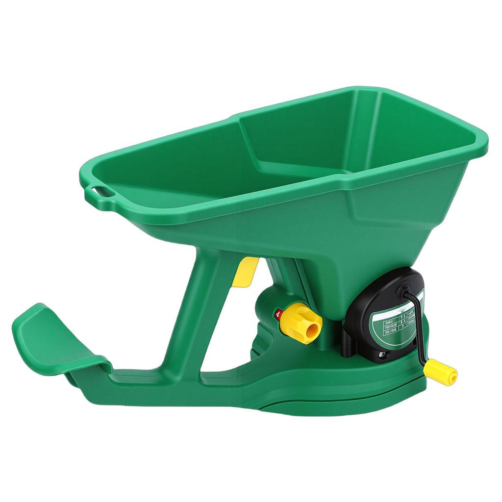 2L Hand Crank Spreader 5 Gears Handheld Hand Powered Fertilizer Spreader for Lawn Garden