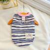 Pet Striped Vest, Cute Mesh Patchwork Dress, Sunscreen Pet Couple Outfit, Princess Style Fluffy Skirt Puppy Clothes