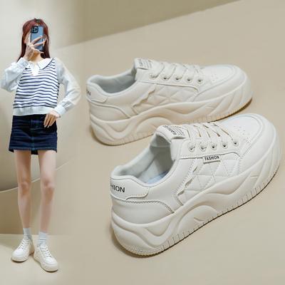 Sapatos Femininos Nova Coleção Primavera Sapatos de Pão Estilo Coreano Estudante Moda Ins Versátil Salto Grosso Sapatos Casuais Primavera e Outono Kt2605