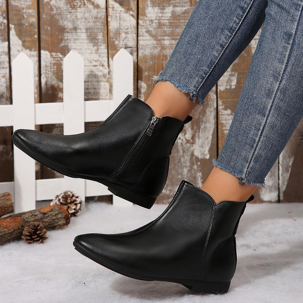 Korean version of the women's Martin boots comfortable soft elastic trend of non-slip wear chic hundred outstanding height increase shoes