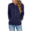 Women's Half-Zip Hoodie with Drawstring Long Sleeve Neck Pullover