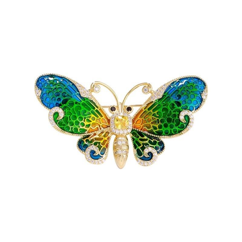 "Phantom Butterfly Brooch, Elegant Enamel Butterfly Brooch, Exquisite Anti-glare Pin.