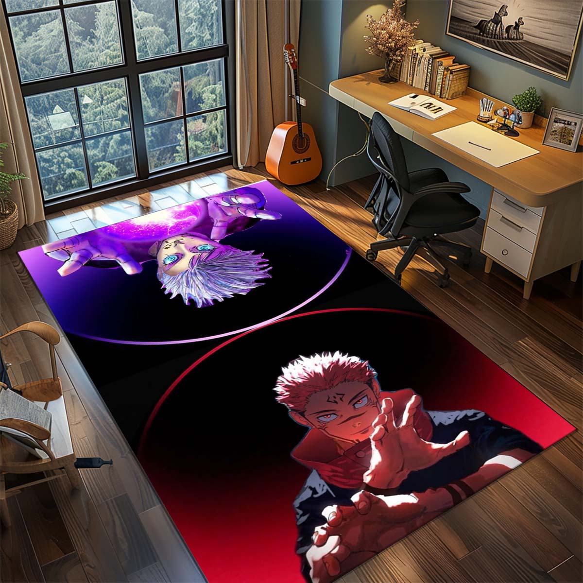 

Jujutsu Kaisen Polyester Carpet Rug Non Slip Durable Floor Mat Anime Living Room Bedroom 60x90cm