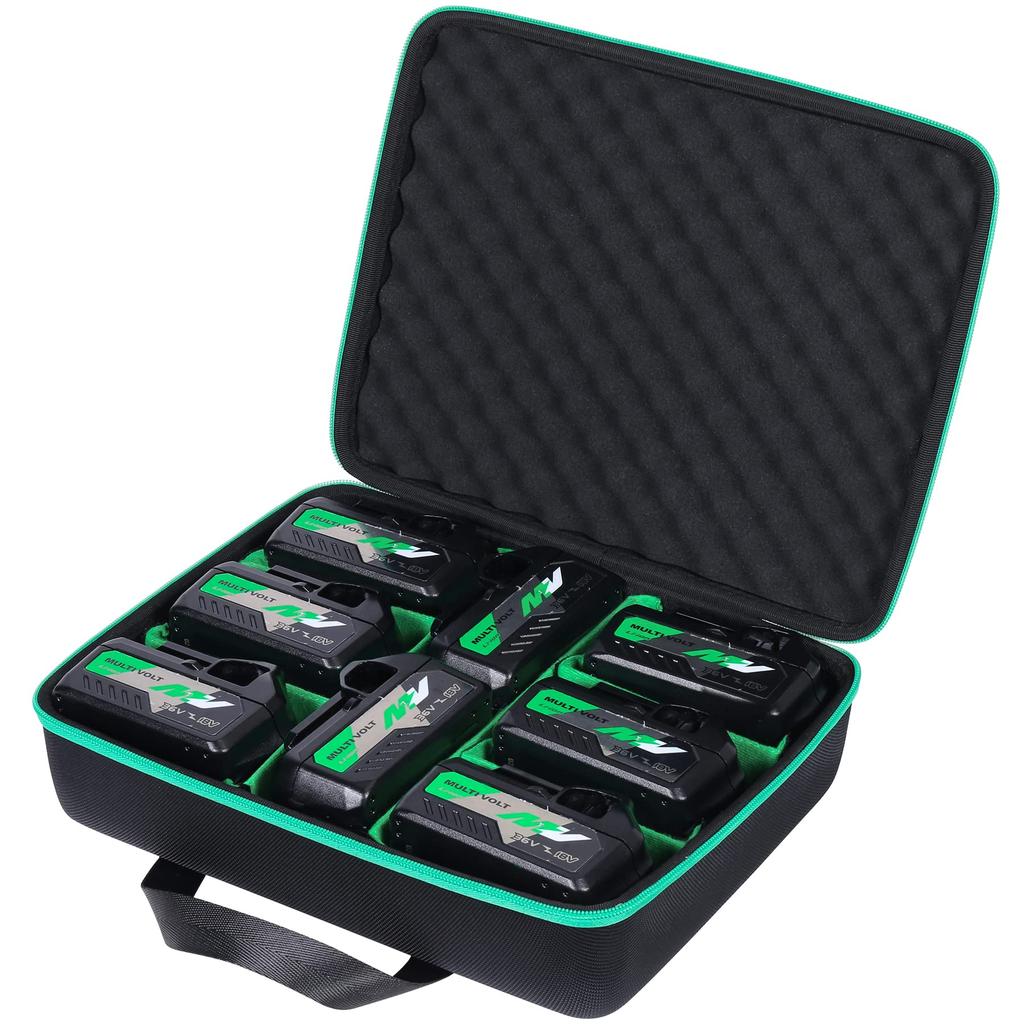 HiKOKI (formerly Hitachi Koki) Lithium-ion Battery Storage Case (Case Only) - Holds Multiple Batteries (36V, 18V, 14.4V, 12V, 10.8V, 9.6V, 7.2V, 3.6V)