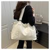 Spacious Faux Leather Tote Bag Zipper Closure Shoulder Handbag for Women
