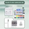 Mini Watercolor Paint Set 12/24Color Pigment Portable Artist Travel Art Painting Kit with Clip 8/15 Grid Box Miniature Color Set