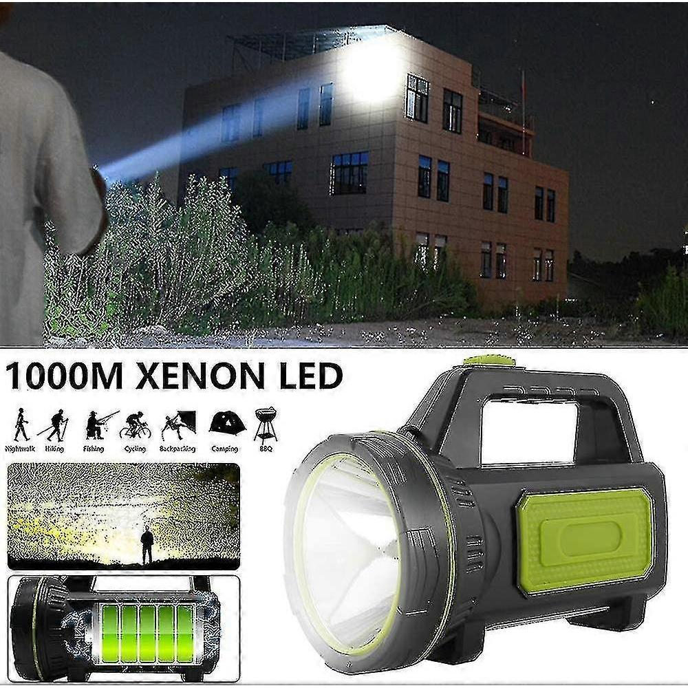 Usb Rechargeable Super Powerful Led Flashlight 135000 Lumens 6000mah With Side Light High Power Waterproof Flashlight
