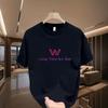 Cross-Border Special Supply Of Good Goods 100% Pure Cotton Alphabet Short-Sleeved T-Shirt Men'S Trendy Brand Summer Loose Couple Half-Sleeved