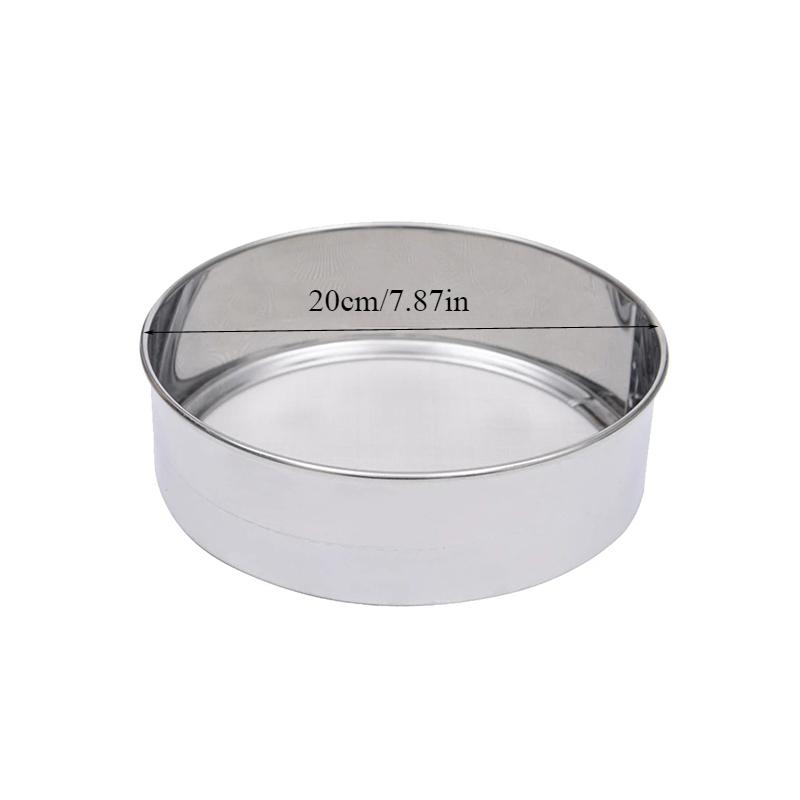 Baking Flour Sifter Food Strainers Powder Stainless Steel Hand-held Reusable Sieve for Flour Cup Shakers Kitchen Baking Tools