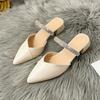 2025 New High Heel Sandals woman Fashion Bow Designer Elegant Solid Square Toe Women's Slippers 35-42 designer sandals