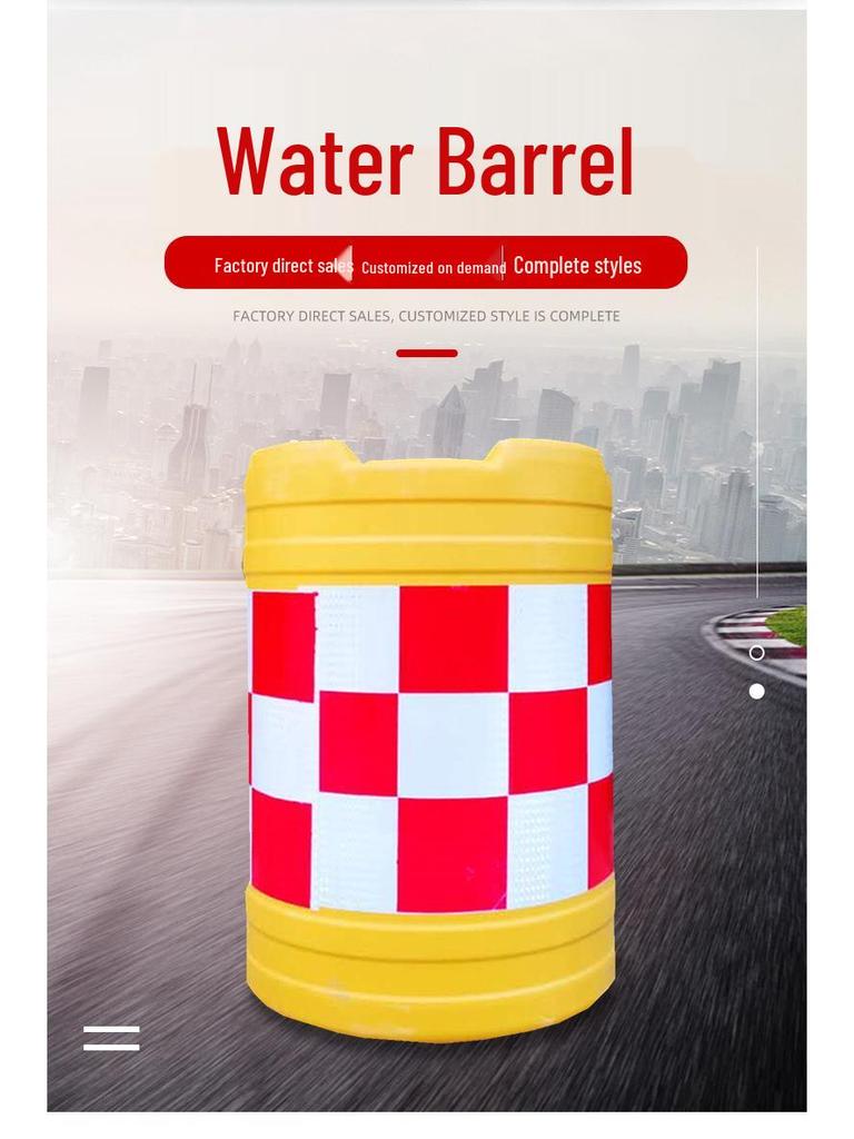 Reflective Plastic Anti-Collision Barrel for Highway Intersections and Toll Stations