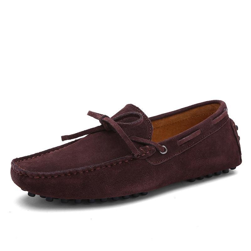 Brand Big Size Cow Suede Genuine Leather Men Flats 2022 New Men Casual Shoes High Quality Men Loafers Moccasin Driving Shoes