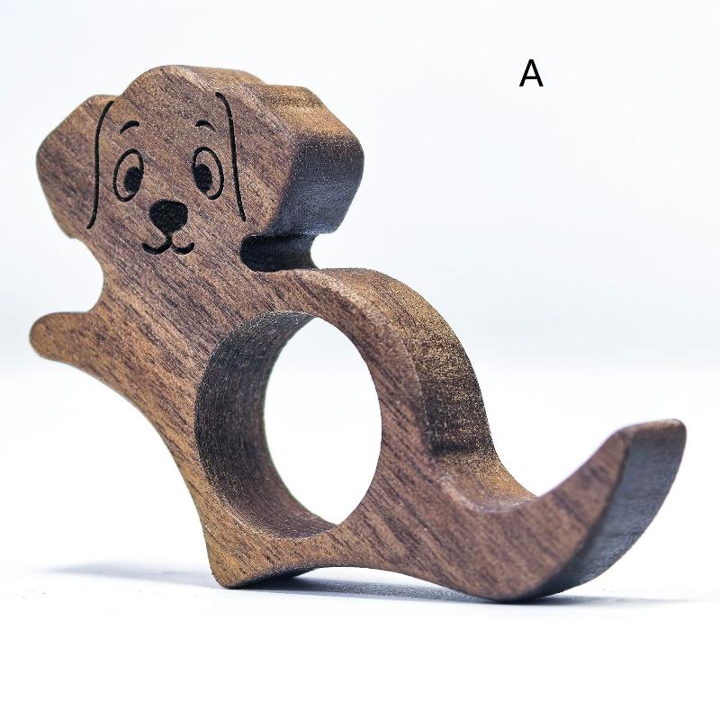 

Cute Wooden Book Page Holder Dog Shape Marking Sign Reading Bookmark Handmade Thumb Wood Book Holder