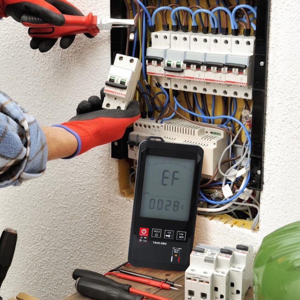 KM DM06A 3,2 Zoll Berührendes Smart Mini Digitalmultimeter Spannungs-Kapazitätsmessgerät 6000 Zählungen