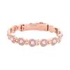 Bracciale Magnetico Eco-friendly Moda Europea & Americana con Pietra Rimovibile e Intarsi di Diamanti; Bracciale da Donna Regolabile in Lega.