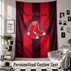Wall Hanging Tapestry With Custom Name & Text, Boston Red Sox Decorative Tapestry For Bedroom