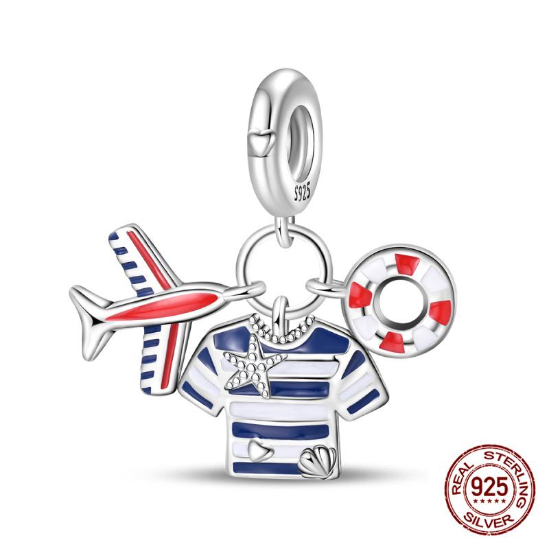 New 100% Copper Summer Cocktail Leisure Time Charms Fit Originalbracelet Diy Jewelry Making Women Gift