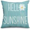 Blue Flower and Home - themed PillowcaseBedroom Living Room Sofa Home Decor Polyester Cushion Cover with Zipper
