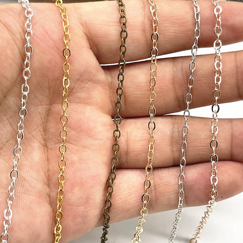 5yards/lot Golded/silvered/bronze Plated Necklace Chain for Jewelry Making Findings DIY Necklace Chains Materials Handmade