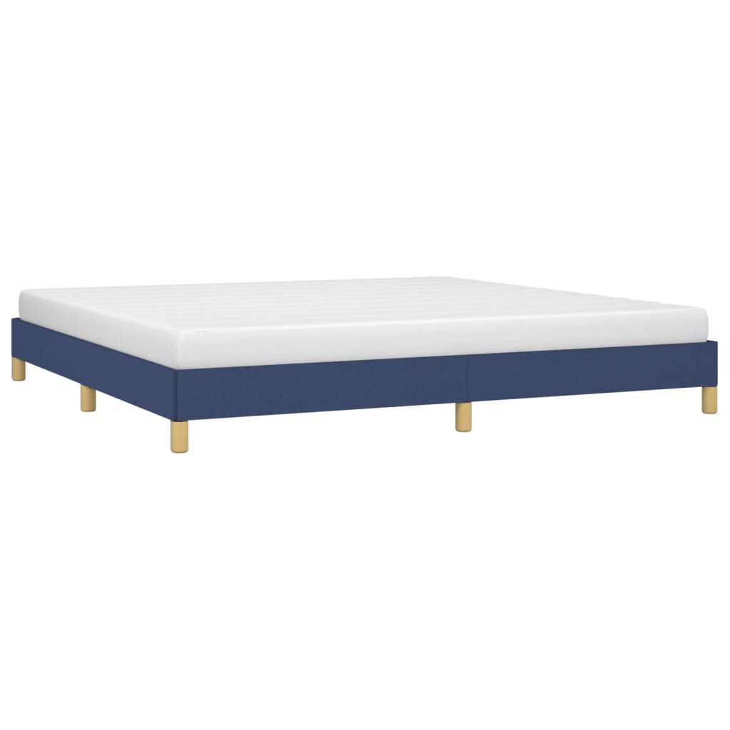 Bed Frame without Mattress Blue 200x200 cm Fabric