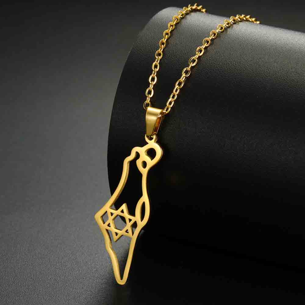 My Shape Hebrew Prayer Necklaces Shema Israel Blessing Stainless Steel Pendant Necklace Star of David Je Jewelry Wholesale