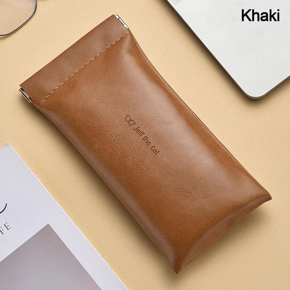 

PU Eyewear Storage Bags Simple Waterproof Bag Case New Sun Glasses Pouch хаки