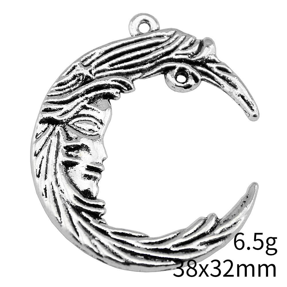 Valentine's Day Accessories Women Water Drop Moon Connector 2 Hole Pendants For Earring Accessories Parts Cheap Cute Stuff Accessory Parts