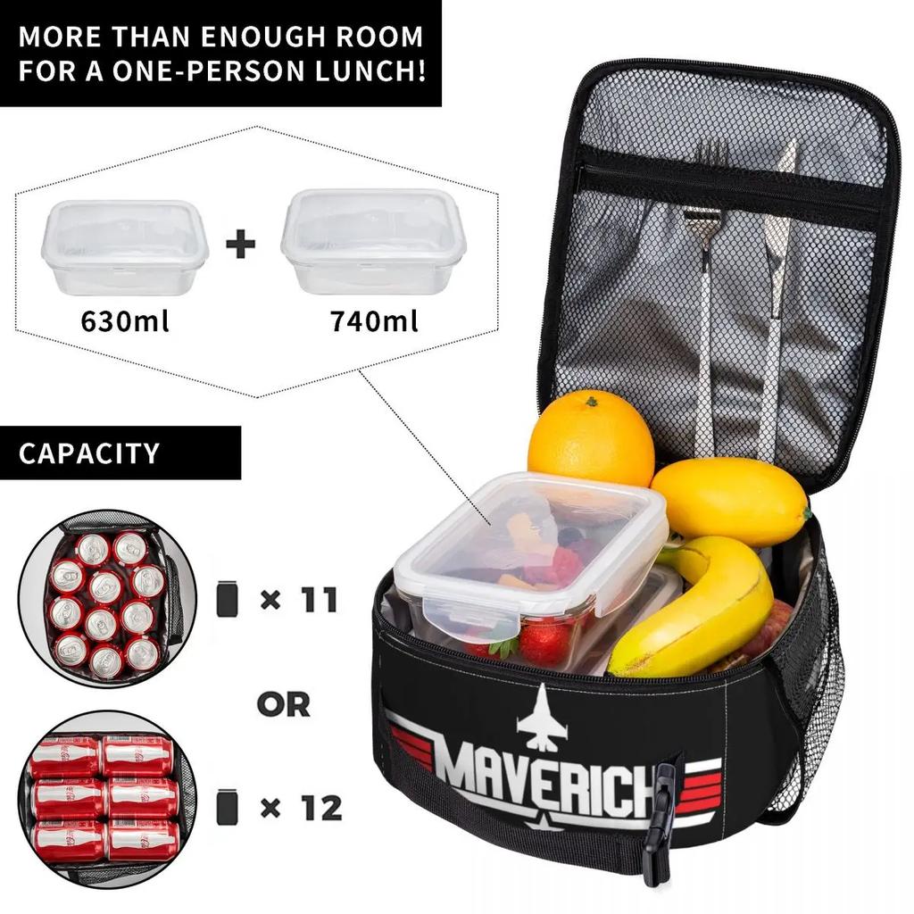 Borsa Termica Pranzo Personalizzata Top Gun Maverick Donna Borsa Frigo Termoisolata Pranzo per Bambini Scuola