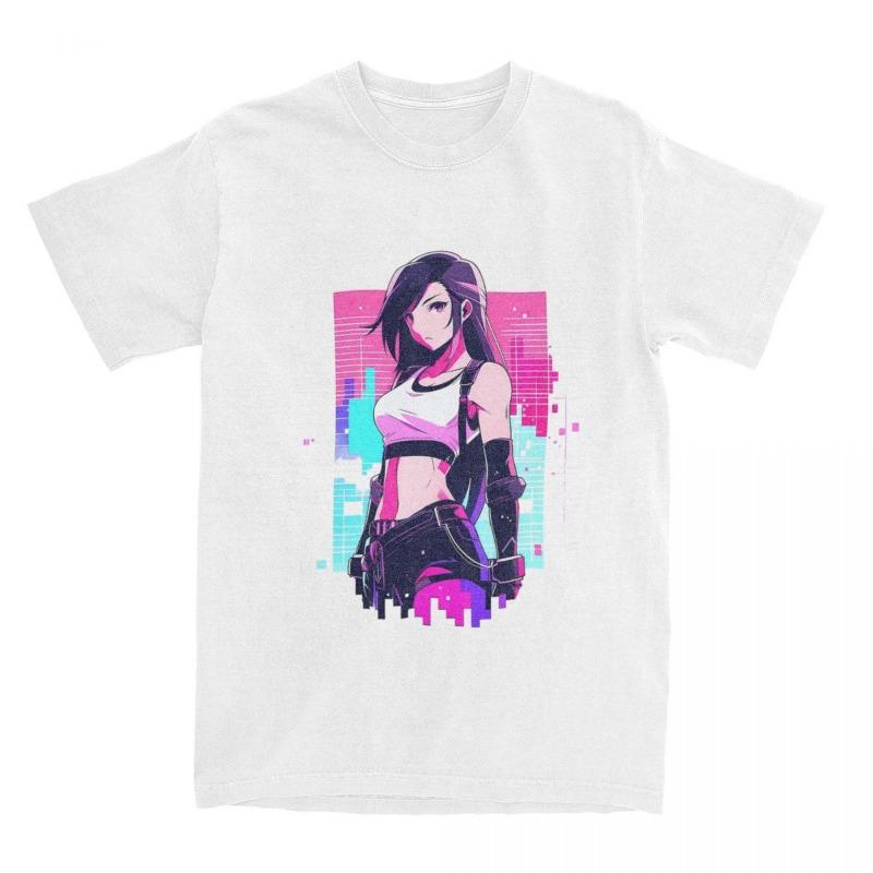 Women's Synthetic Portiva Lockhart T-shirt Final Fantasy Cotton Top Cool Short Sleeve Crewneck T-shirt, Women's Top T-shirt