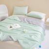Cool Silk Pure Color Summer Quilt - Lightweight, Machine Washable, Thin Blanket for Air Conditioning
