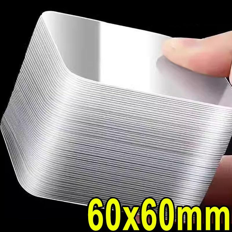 

Многоразовая Прочная Двусторонняя Лента ПВХ Прозрачные Квадратные Настенные Клейкие Стикеры для Крючков Водонепроницаемая Без следов Домашняя Клейкая Лента 10pcs